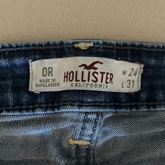 Hollister denim blue jeans slim cut skinny leg (0) - Picture 3 of 6